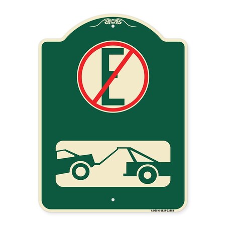 Signmission Spanish Parking Control No Estacionar Heavy-Gauge Aluminum Architectural Sign, 24" H, G-1824-22883 A-DES-G-1824-22883